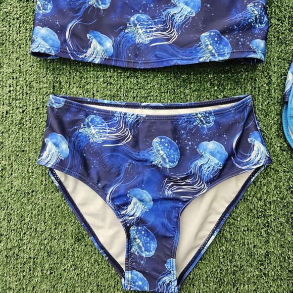 Uideazone Teen Girl Jellyfish Swimsuit Three Piece Size 13Y - Picture 3 of 12